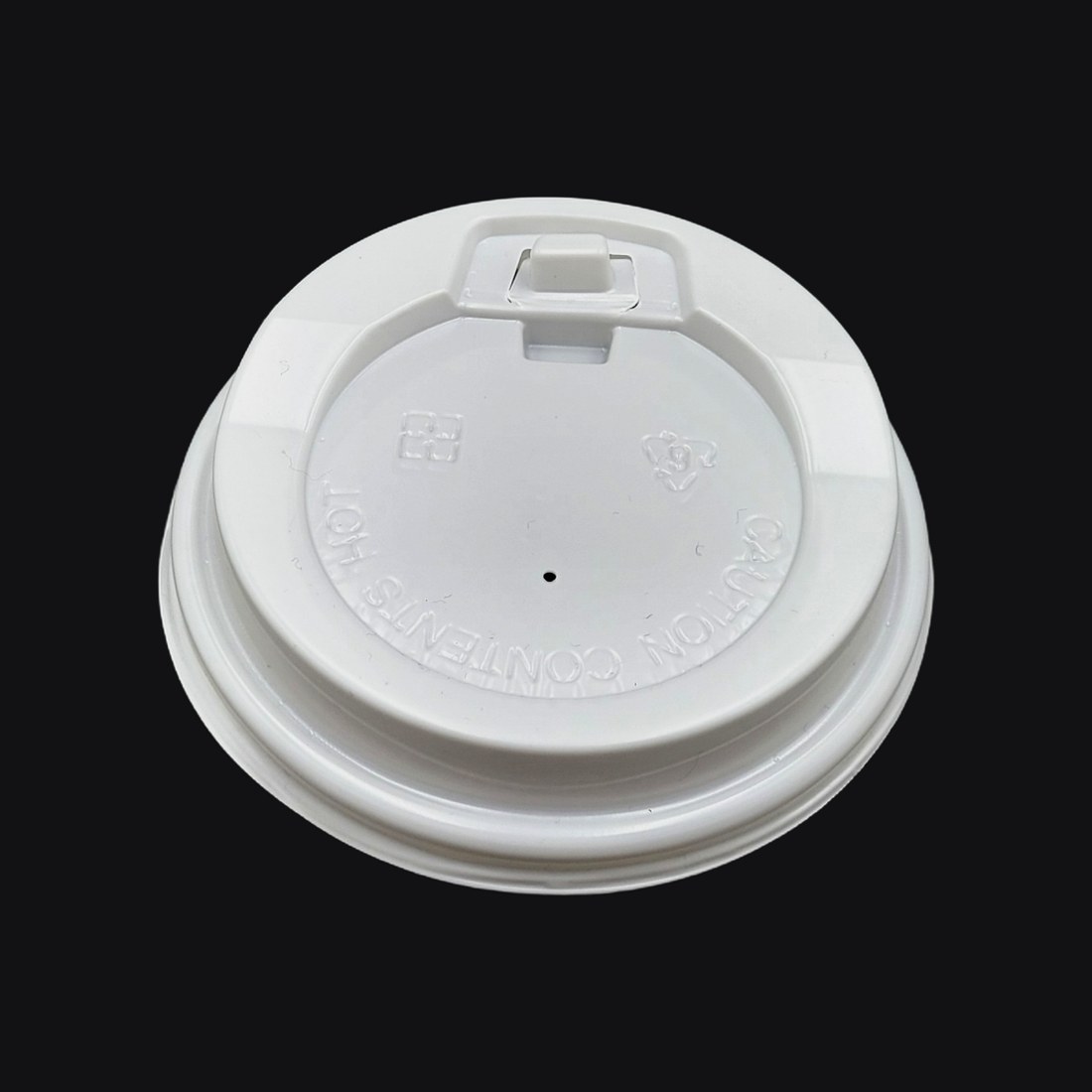 Hot Cup Lid, White, fits 12-24 oz