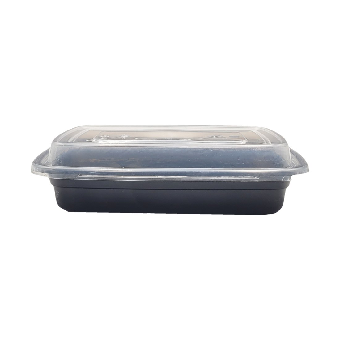Rectangular Container 16 oz, with Lid, Black