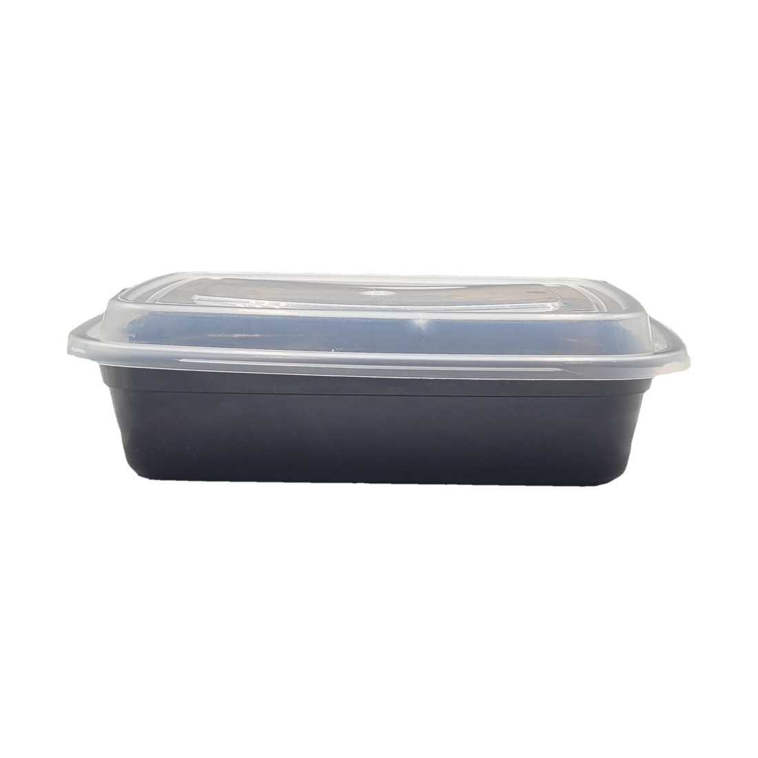 Rectangular Container 32 oz, with Lid, Black