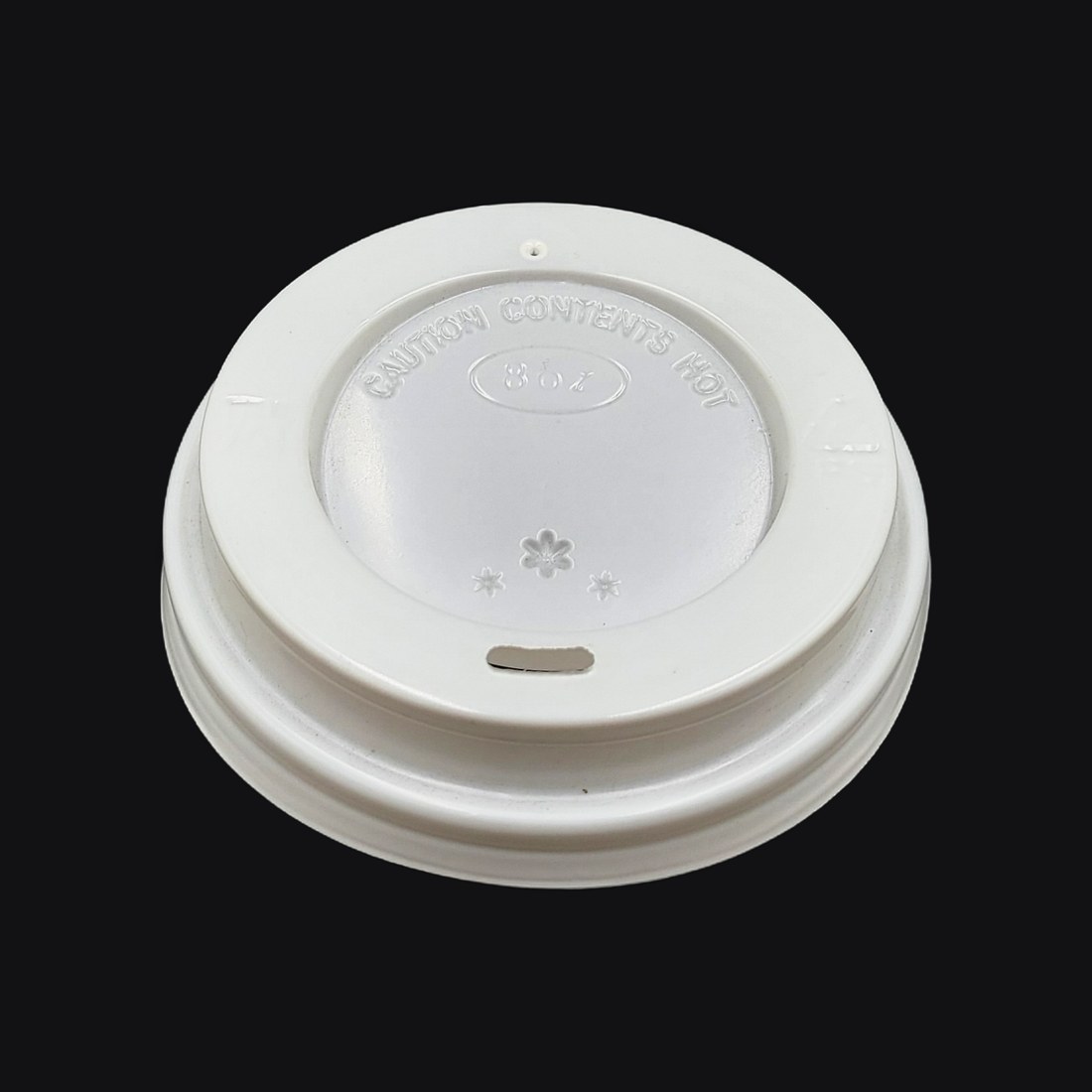 Hot Cup Lid, White, fits 8 oz