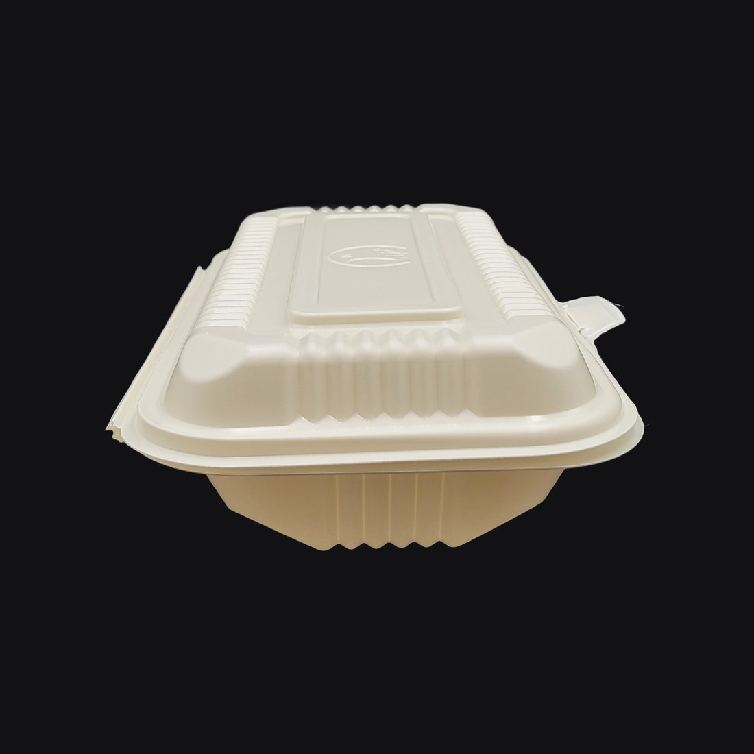 Hinged Clamshell 9"x5"x3", 1-Compartment, White PP