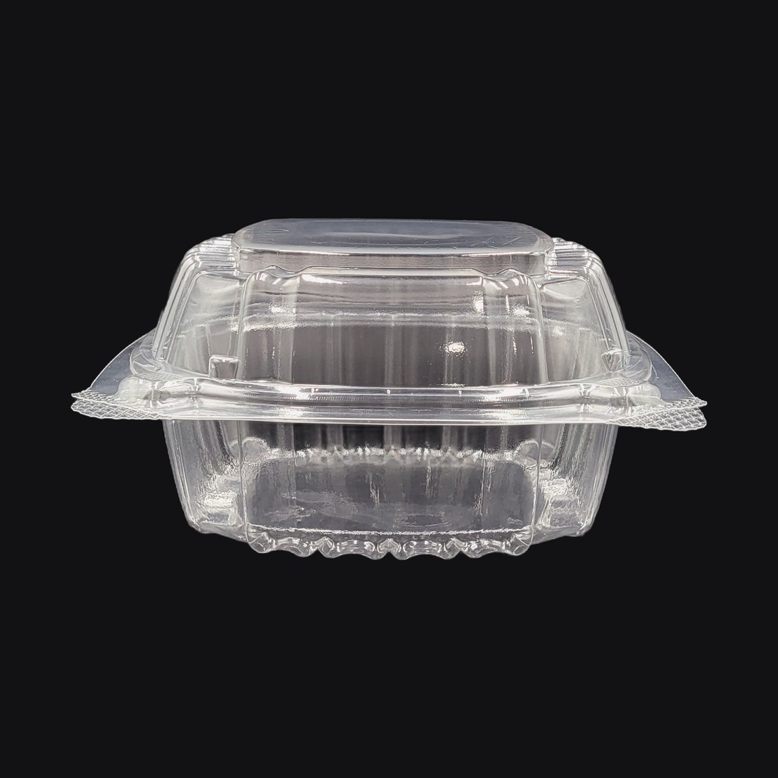 Hinged Clamshell 6"x6", 1-Compartment, Clear