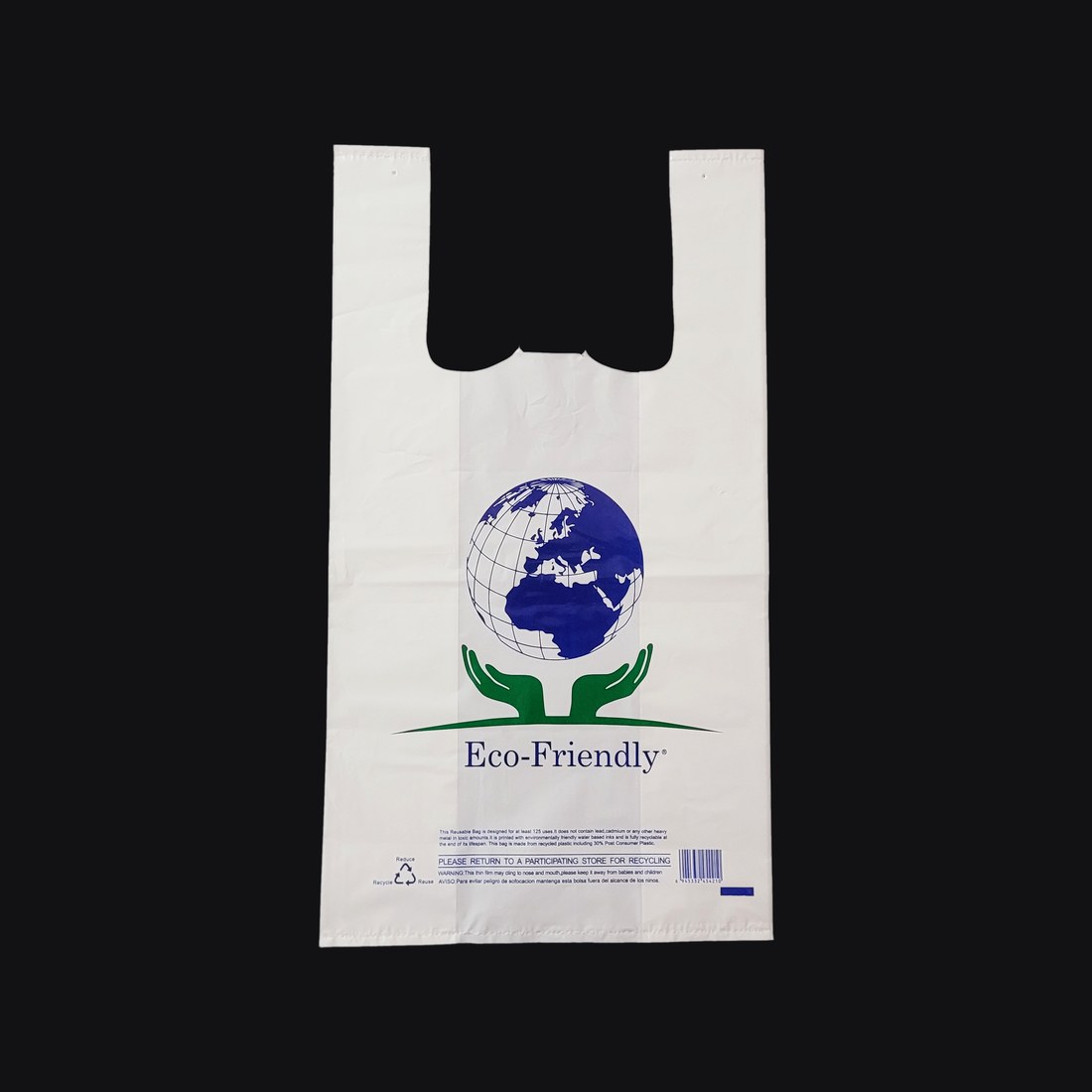 Reusable T-Shirt Bag 12 × 7 × 22 in, 2.25 mil