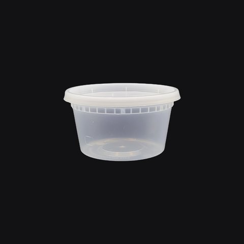 Safelock Clear Container 12 oz, with Lid